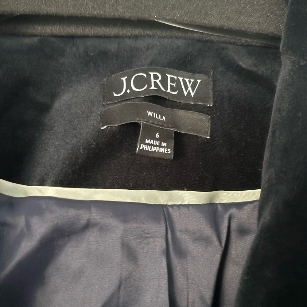 J crew Willa velvet blazer